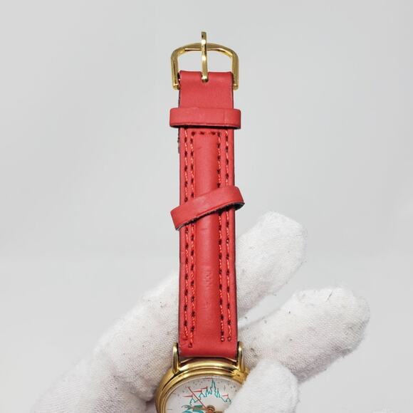 Disneyland 35 Years Celebration Gold Quartz Watch Red Band